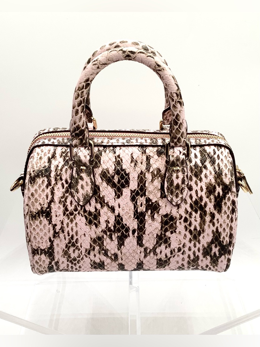 Coach Mini Rowan Crossbody Bag in Snake-Embossed Leather with Card Case - NWT - Picture 3 of 16